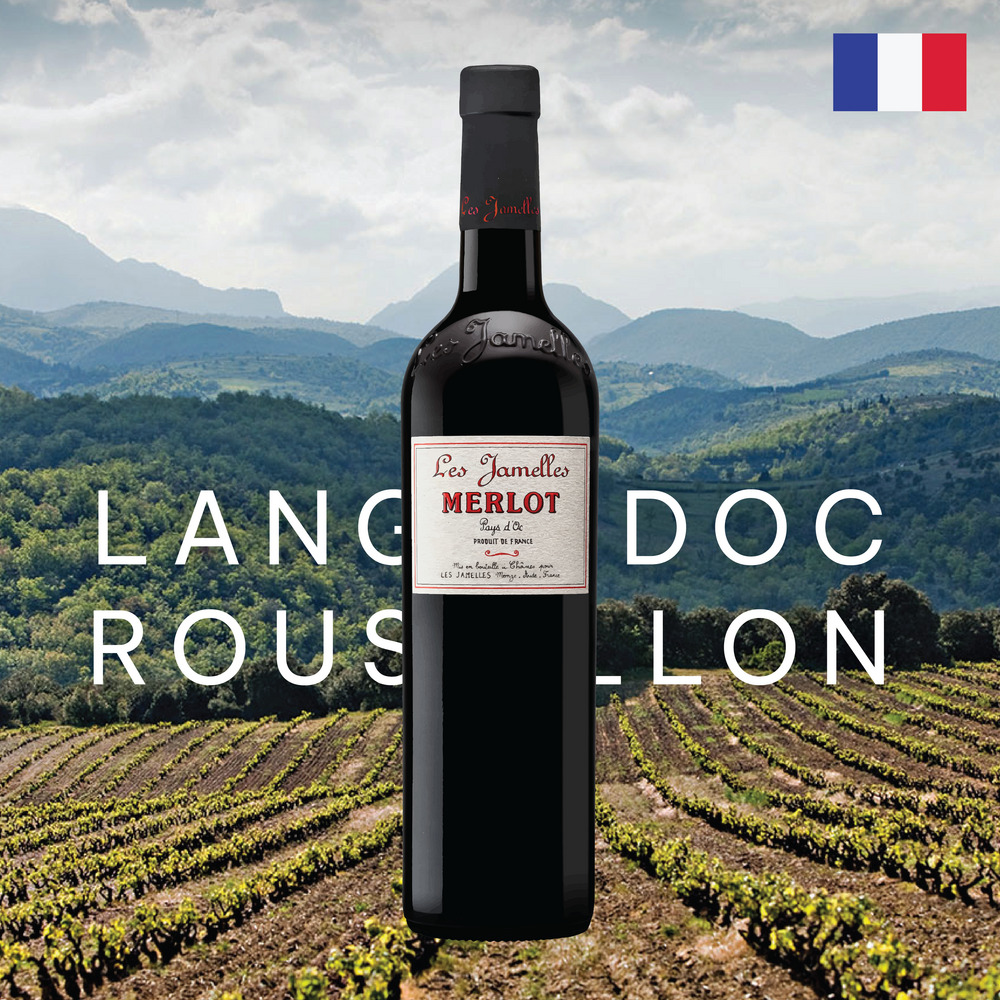 Rượu vang đỏ - Les Jamelles Merlot 2018