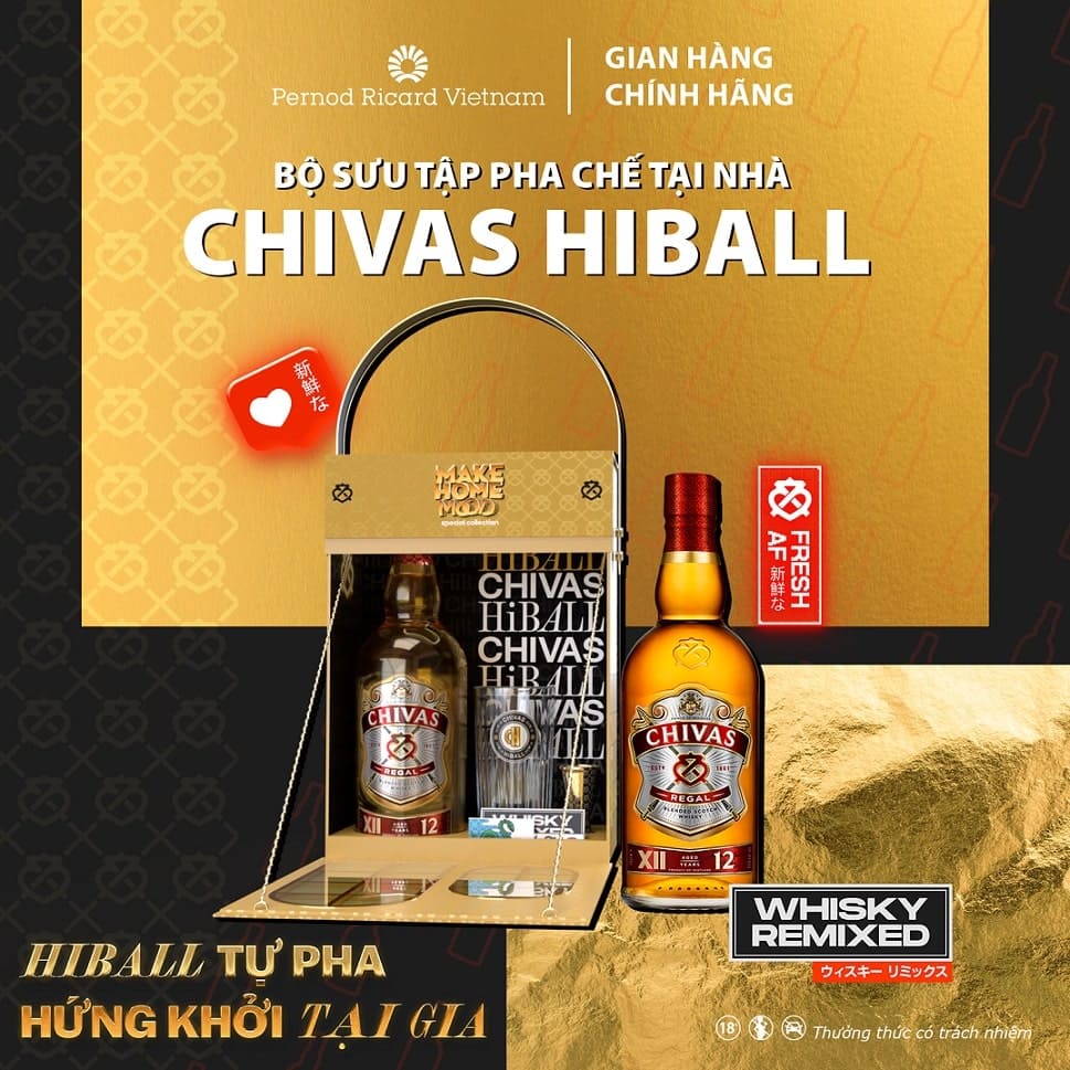Rượu Chivas 12 Hiball Home Kit Nhập Khẩu Chính Hãng