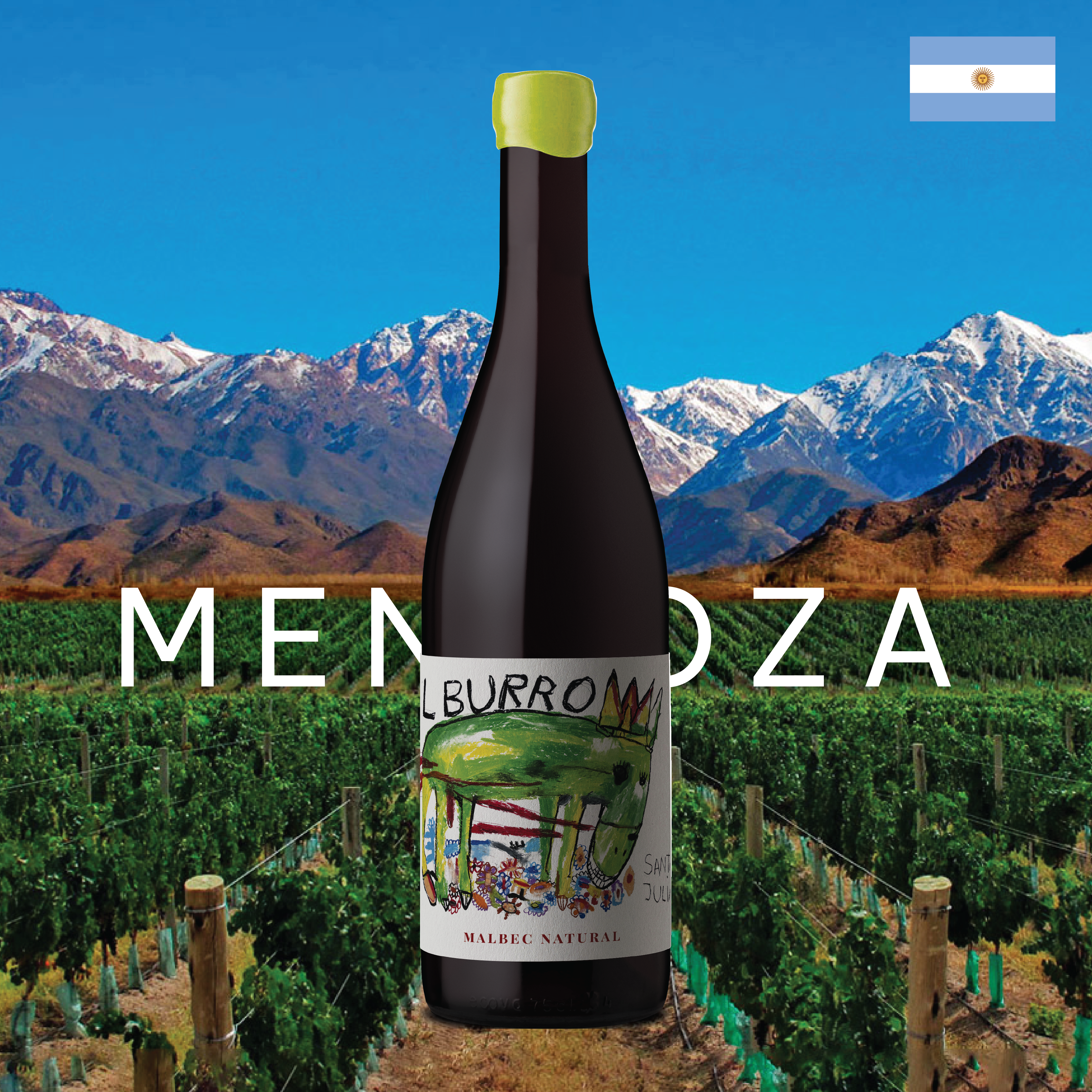 Rượu vang đỏ SANTA JULIA EL BURRO MALBEC NATURAL 2021