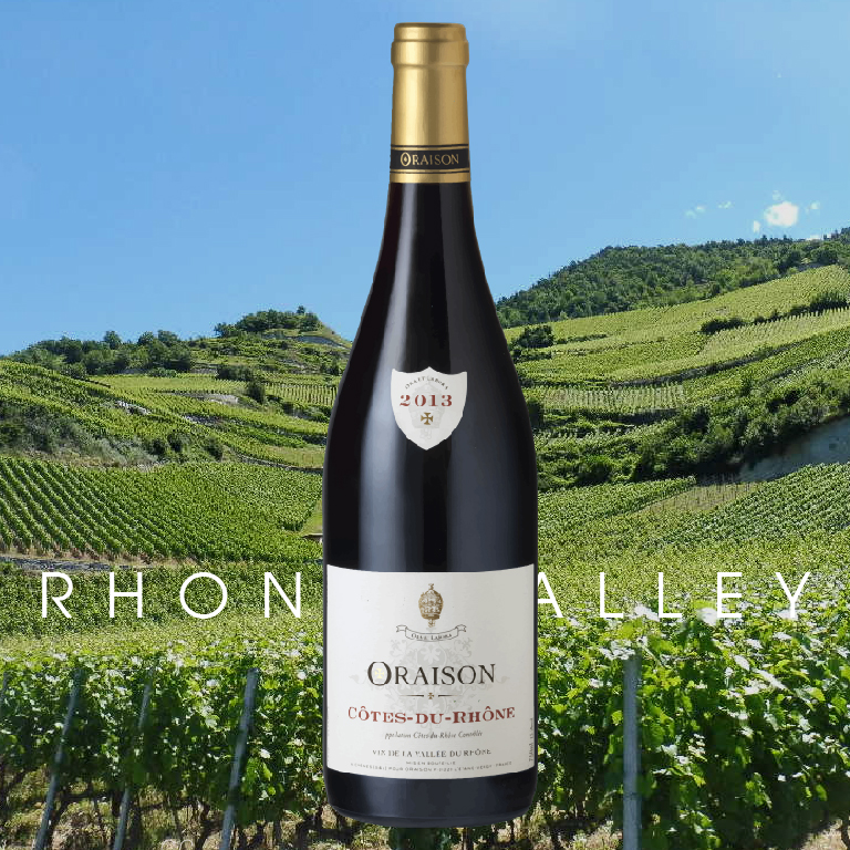 Rượu vang đỏ Pháp Oraison Cote du Rhone G.S.M